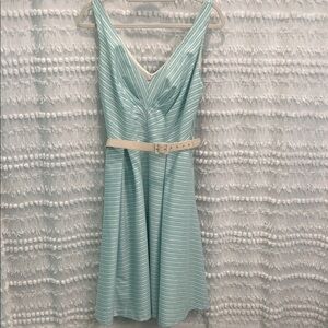 Eva Franco Aqua Striped Vintage Dress